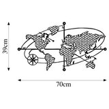 Wallity Zidna dekoracija World Map 1, 70 x 39 cm, Crna | Eponuda.com