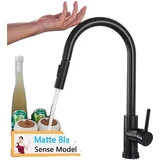 Pametni dotik kuhinjske pipe, brušen zlati zaključek, tehnologija senzorja za izvlečenje, mat črn senzor, (5000140110)