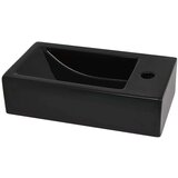  Umivalnik pravokotni keramika črne barve 46x25,5x12 cm, (21409249) | Shoptok.si
