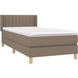  Krevet s oprugama i madracem smeđesivi 100 x 200 cm od tkanine | shoptok.hr