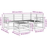  Set vanjskih sofa 5 kom. Prirodna Čvrsto drvo akacije | shoptok.hr