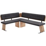 Cantus KOTNA GARNITURA, velurno antracit, barve hrasta, barve nerjavečega jekla | Shoptok.si