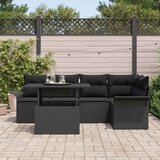  Sjedeća garnitura za vrt 6 kom. Crna poliratan 100 x 55 x 73 cm | Shoptok.si