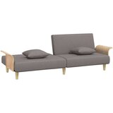  Raztegljiv kavč z naslonjali za roke taupe blago, (20697725) | Shoptok.si