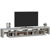TV ormarić s LED svjetlima siva boja betona 260x36,5x40 cm | shoptok.hr