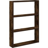 vidaXL Stenska polica dimljen hrast 43x9x60 cm inž. les | Shoptok.si