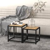  Stolići za čaj 2 kom MDF crno-žuti | shoptok.hr