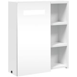 Maison Chic Kopalniška omarica - Kopalniški kabinet z ogledalom z LED lučko bela 45x13x52 cm, (21794722) Cene