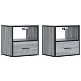  Zidni noćni ormarići 2 kom Sivi Sonoma 40x31x39,5 cm | Eponuda.ba