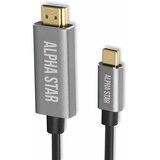 Alpha Star USB kabl TIP-C (muški) na HDMI 4K (muški)/dužina 1,8m/blister ( TIP- C na HDMI 4K 1,8m ) TIP- C na HDMI 4K 1,8m Cene