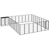 Ograda za pse s 34 panela crna 50 x 100 cm čelik obložen prahom | shoptok.hr