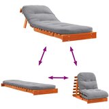  Futon na razvlačenje s madracem smeđi 70 x 206 x 11 cm borovina | shoptok.hr