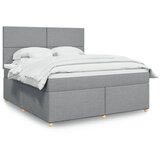  Krevet s oprugama i madracem svjetlosivi 180x200 cm od tkanine | shoptok.hr