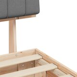  Posteljni okvir z oblazinjenim vzglavjem Svetlo siva, (5000101694) | Shoptok.si