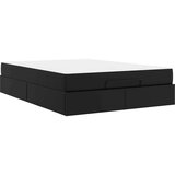  Posteljni okvir z vzmetnico Črna 140 x 190 cm Umetna koža | Shoptok.si