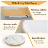 Brilagi-LED prigušiva svetiljka GLASS POOL DOUBLE LED/80W/230V 60 cm u dekoru drveta + daljinski upravljač | Eponuda.com