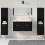  Set namještaja za kupaonicu 4 pcs Crni hrast Konstruirano drvo | shoptok.hr