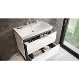 Germania Bijeli zidni ormarić za ispod umivaonika u sjajnom dekoru 81x65 cm Celano – | shoptok.hr