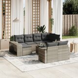 vidaXL 11-dijelni set vrtnih sofa poliratan s jastucima svijetlosivi | shoptok.hr