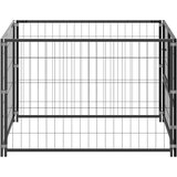 vidaXL Pasji boks črn 100x100x70 cm jeklo | Shoptok.si