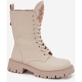 Boto Insulated ankle boots workers with decoration beige Kelilea | shoptok.hr