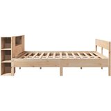  Krevet s regalom za knjige bez madraca 200 x 200 cm od borovine | shoptok.hr
