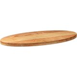 Stolna ploča svjetlosmeđa 100x50x4 cm ovalna masivna hrastovina | shoptok.hr