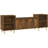 Maison Chic TV omarica - TV stojalo - Televizijska omarica dimljen hrast 160x35x55 cm inženirski les, (21700535) Cene