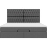 vidaXL Otomanski krevet s madracem i LED tamnosivi 180x200cm tkanine | shoptok.hr