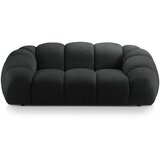 Micadoni Home Črna žametna sedežna garnitura 214 cm Diana – Cene