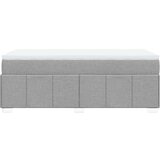 vidaXL Box spring postelja z vzmetnico svetlo siv 100x200 cm blago | Shoptok.si