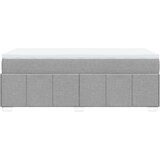 vidaXL Krevet s oprugama i madracem svjetlosivi 100x200 cm od tkanine | shoptok.hr