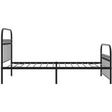  Metalni okvir kreveta uzglavlje i podnožje crni 107x203 cm | shoptok.hr