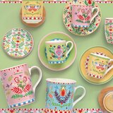 Easy Life Set skodelica za črno kavo s podstavkom Spring Folk 100ml / 6 kos / porcelan, (5000199348) | Shoptok.si