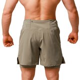 GymBeam šorc za trčanje pulse 2u1 vetiver