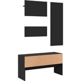  4-dijelni set namještaja za hodnik crni od konstruiranog drva | shoptok.hr