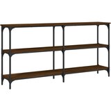 Maison Chic konzolna miza - miza ob steni rjav hrast 150x29x75 cm inženirski les, (21786111) Cene