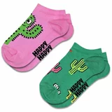 Happy Socks Otroške nogavice Kids Cactus Low Socks 2-pack vijolična barva