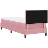  LED Box Spring Krevet s madracem Ružičasta 80 x 200 cm Baršun | shoptok.hr
