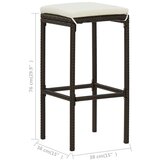  Barska garnitura z blazinami 7-delna rjava | Shoptok.si