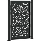  Vrtna vrata crna 100x150 cm čelična dizajn plamena | shoptok.hr