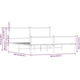Metalni okvir kreveta bez madraca boja hrasta sonome 160x200 cm | shoptok.hr