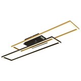 Globo LED stropna svjetiljka Dakari (30 W, D x Š x V: 800 x 600 x 75 mm, Crna, Topla bijela) | shoptok.hr