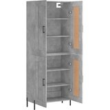  Visoka komoda siva betona 69,5x34x180 cm od konstruiranog drva Slike