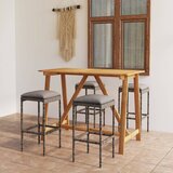  5-dijelni vrtni barski set s jastucima sivi | shoptok.hr