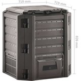 vidaXL Vrtni kompostnik črn 380 L | Shoptok.si