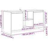 vidaXL TV ormarić Artisan hrast 102x37,5x52,5 cm izrađeno drvo | shoptok.hr