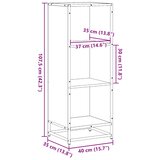  Ormar za knjige sonoma hrast 40x35x107,5 cm izrađeno drvo | shoptok.hr