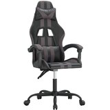 vidaXL Vrtljiv gaming stol črno in sivo umetno usnje | Shoptok.si