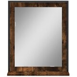  Kupaonsko ogledalo s policom boja hrasta 50 x 12 x 60 cm drveno | Eponuda.com